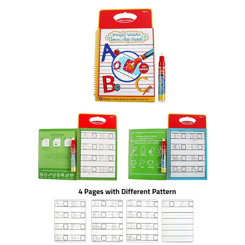 ET 843 Magic Water Coloring Book Alphabet